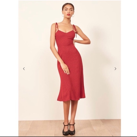 Reformation Dresses & Skirts - Reformation Nectar Midi Polka Dot Dress Size 0
